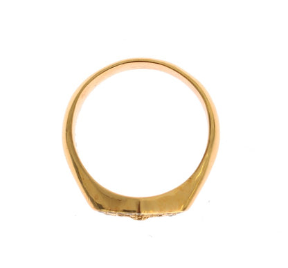 Nialaya Elegant Men's Gold Plated Silver Ring