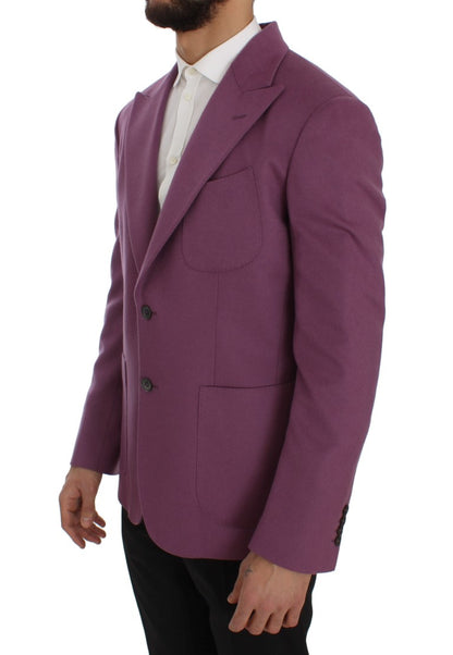 Dolce &amp; Gabbana Elegant Purple Cashmere-Silk Blend Blazer