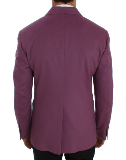 Dolce &amp; Gabbana Elegant Purple Cashmere-Silk Blend Blazer