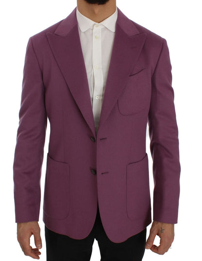 Dolce &amp; Gabbana Elegant Purple Cashmere-Silk Blend Blazer