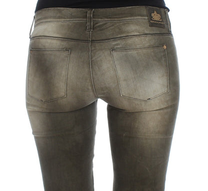 Ermanno Scervino Denim italiano de corte slim en gris chic