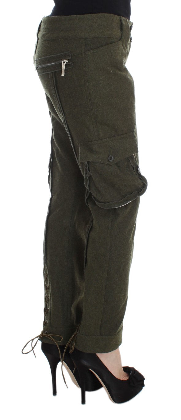 Ermanno Scervino Chic pantalones cargo verdes para un estilo sin esfuerzo