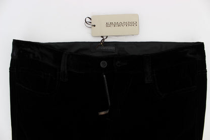 Pantalones negros elegantes de corte entallado de Ermanno Scervino