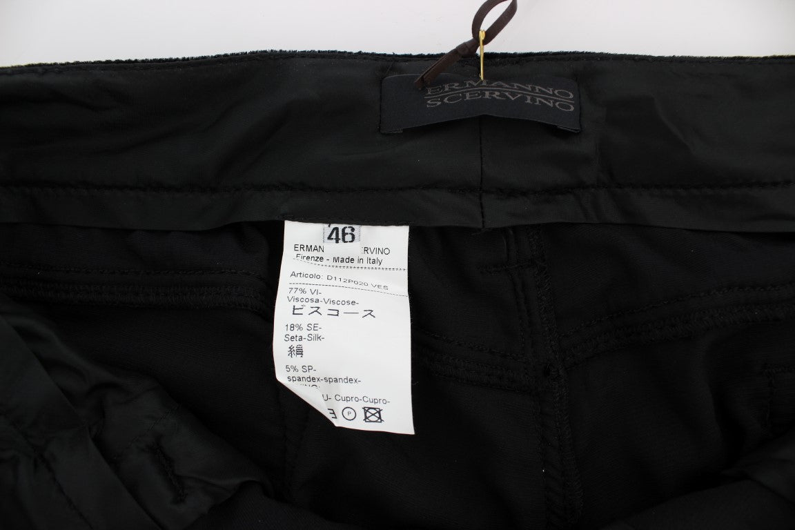 Pantalones negros elegantes de corte entallado de Ermanno Scervino