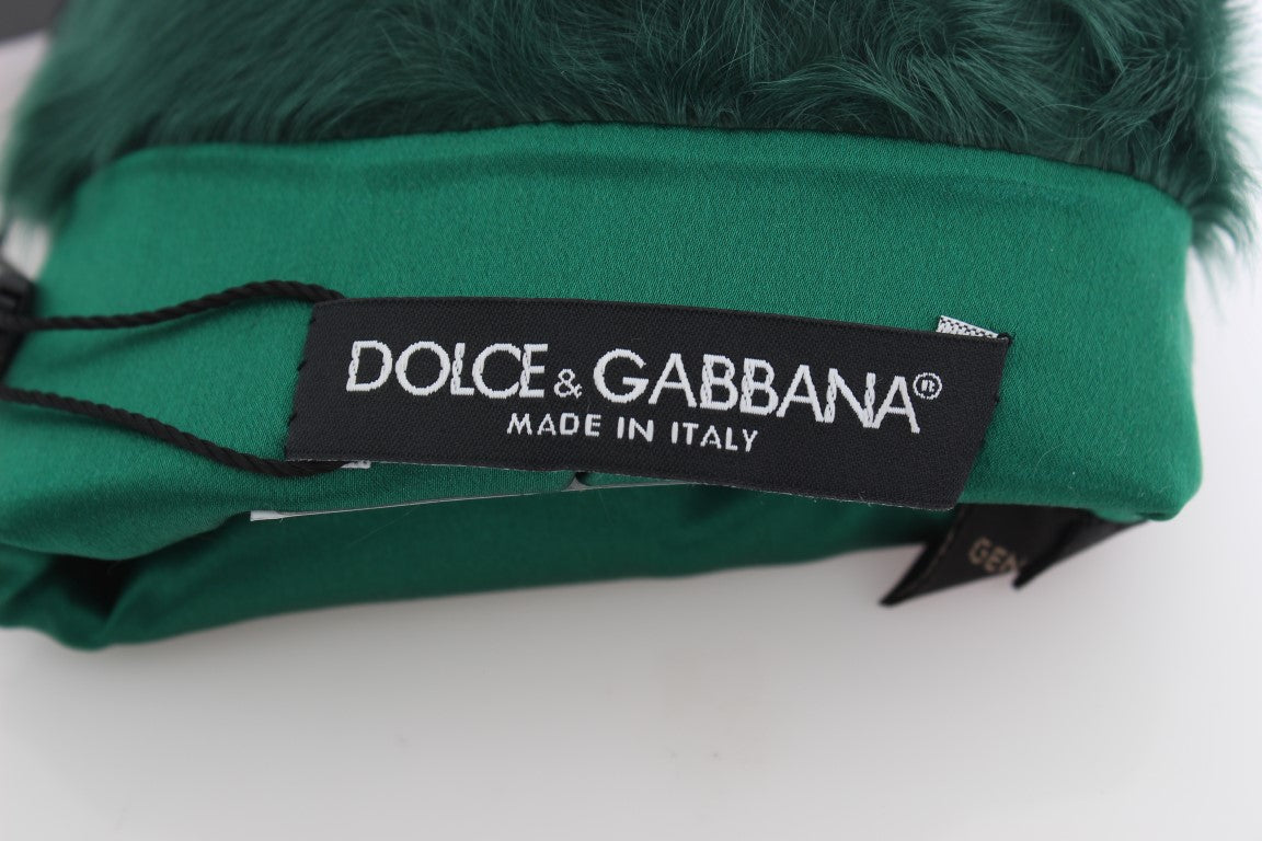 Dolce &amp; Gabbana eleganta armbågslånga läderhandskar