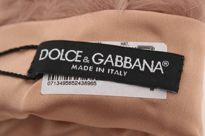 Dolce &amp; Gabbana Elegant Beige Mocka armbågslånga handskar