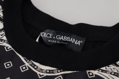 Dolce &amp; Gabbana Elegant Wool Silk Blend Crewneck tröja