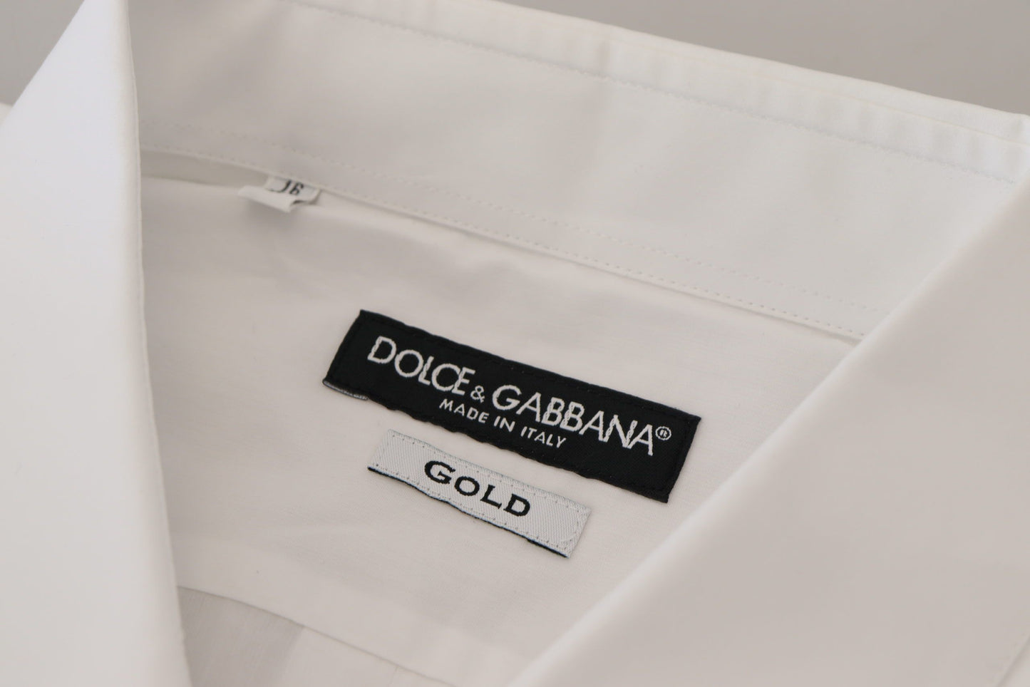 Dolce &amp; Gabbana Elegant White Peacock Feather Dress Shirt