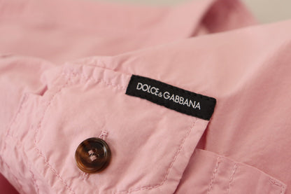 Dolce &amp; Gabbana elegant rosa fritidsskjorta i bomull