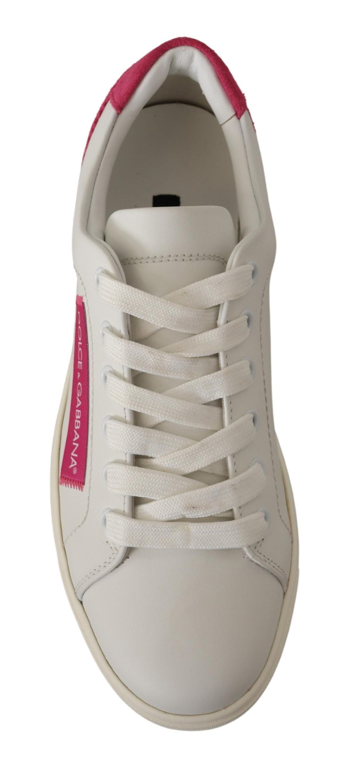 Dolce &amp; Gabbana Elegant Sneakers i vitt läder