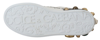 Dolce &amp; Gabbana Queen Crown Chic Leather Sneakers