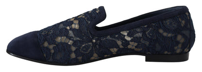 Dolce &amp; Gabbana Elegant Blue Loafers Flats - Summer Chic