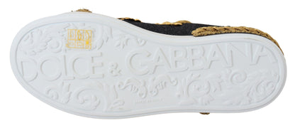 Dolce & Gabbana Elegant Portofino Leather Sneakers in Black