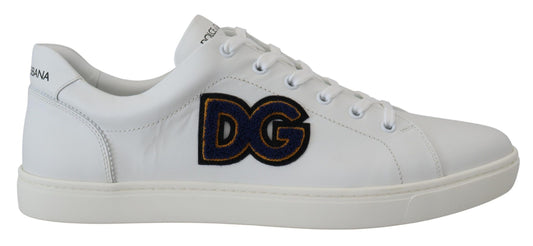 Zapatillas elegantes de piel blanca para hombre de Dolce &amp; Gabbana