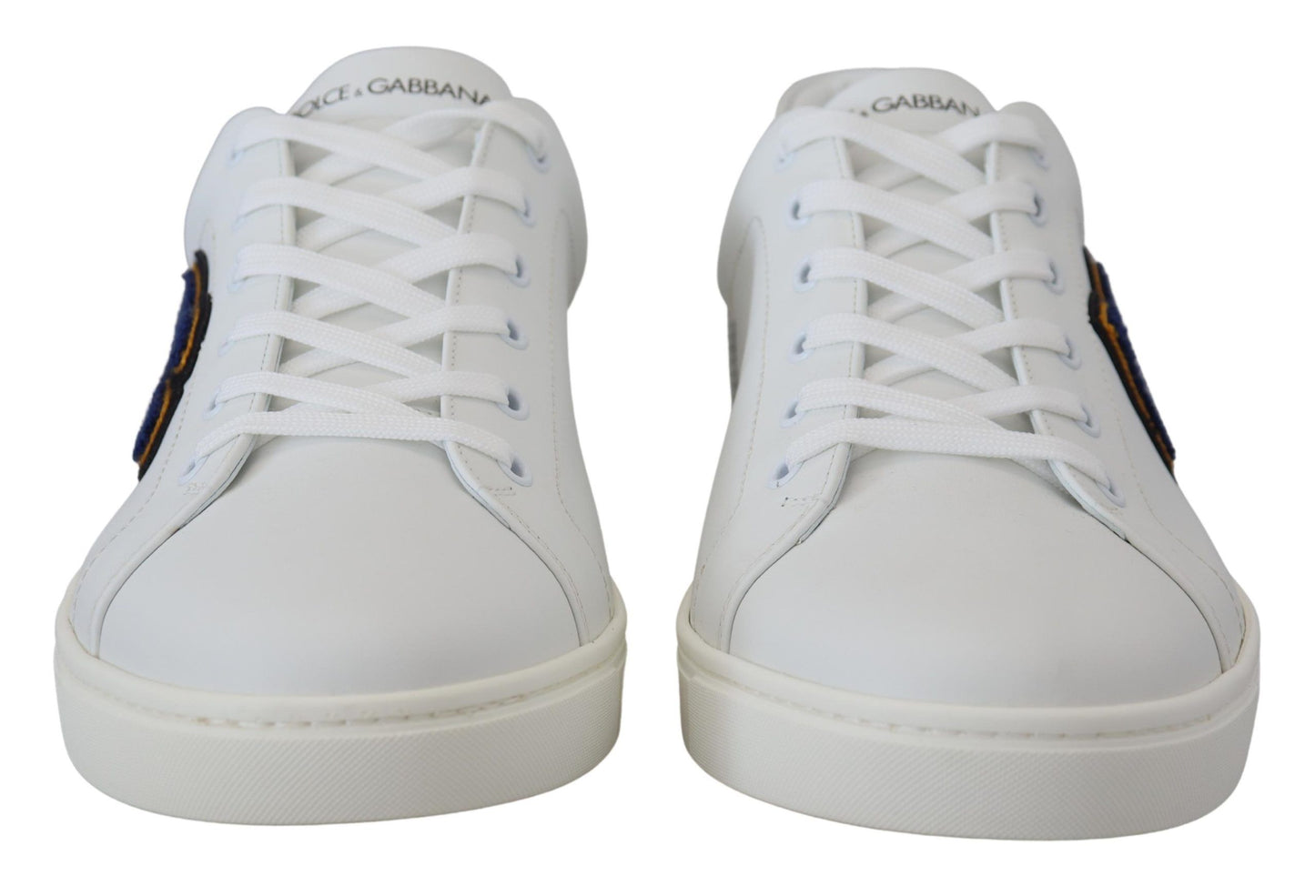 Dolce &amp; Gabbana Elegant vita läder sneakers för män