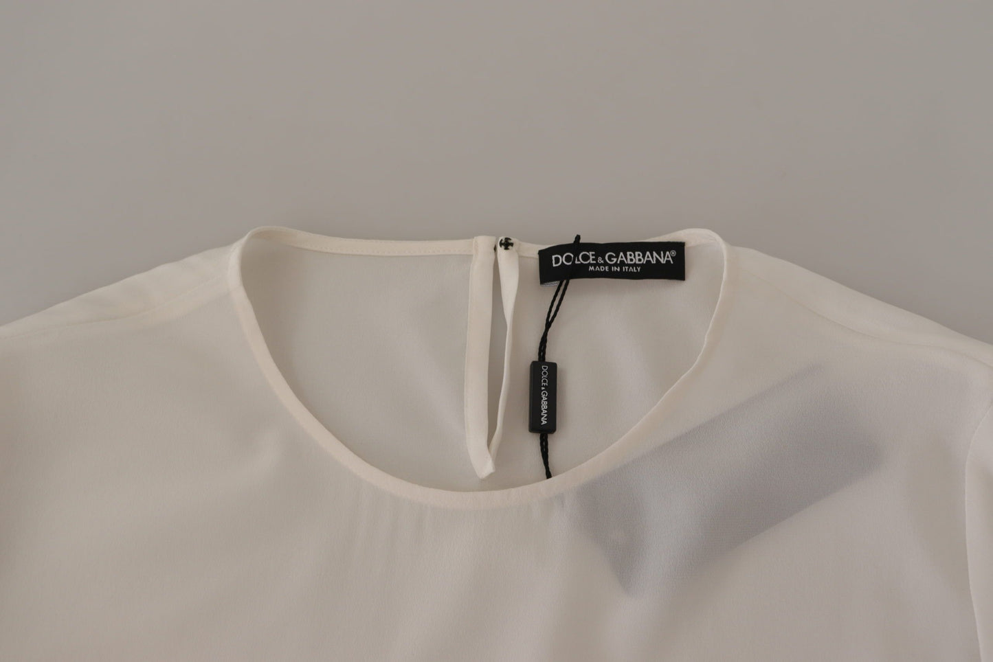 Dolce &amp; Gabbana elegant sidentopp med logotypbroderi