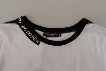 Dolce &amp; Gabbana Elegant T-shirt med rund halsad slogan