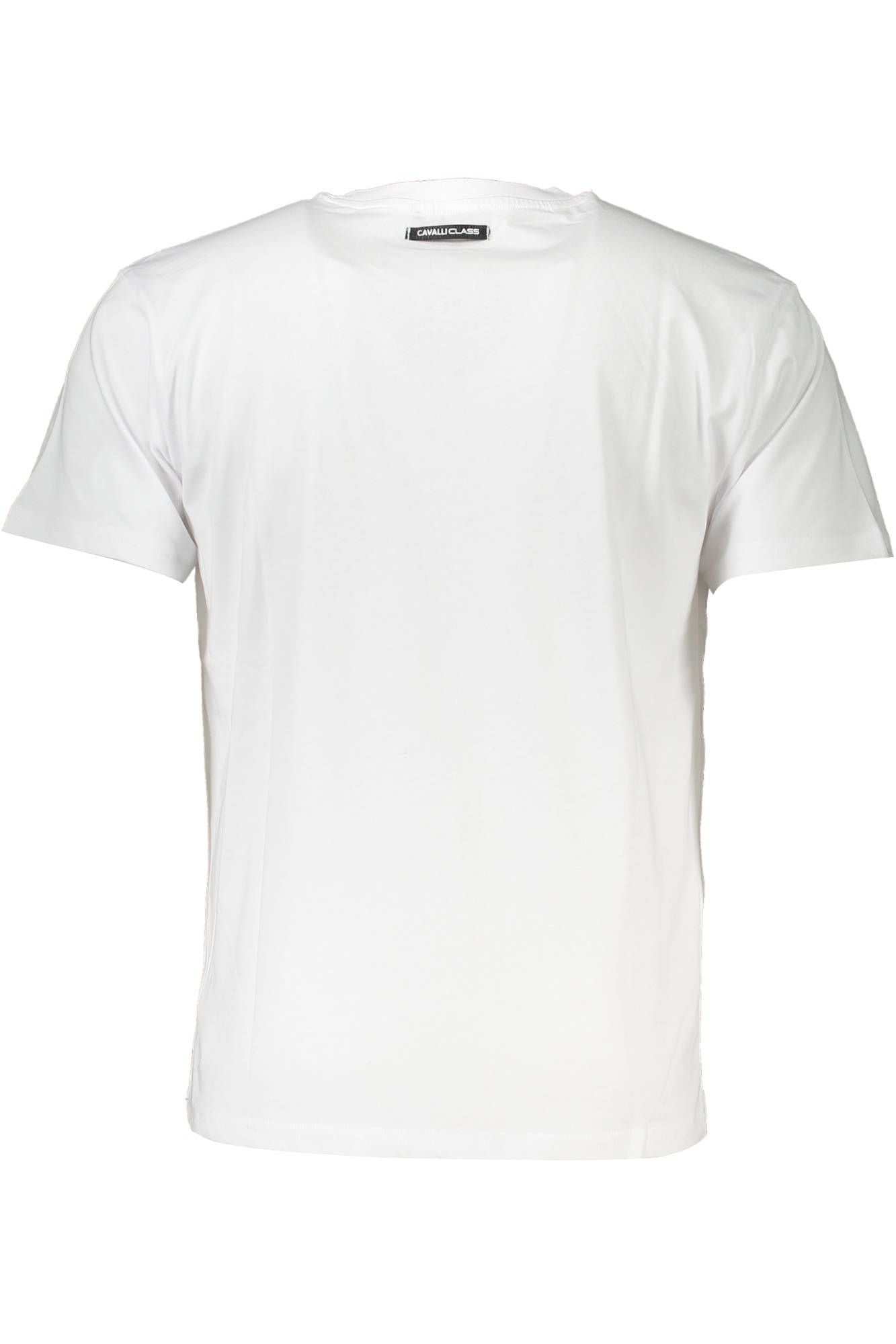 Camiseta de algodón blanca para hombre Cavalli Class