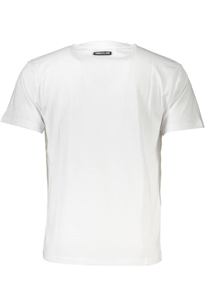 Camiseta de algodón blanca para hombre Cavalli Class