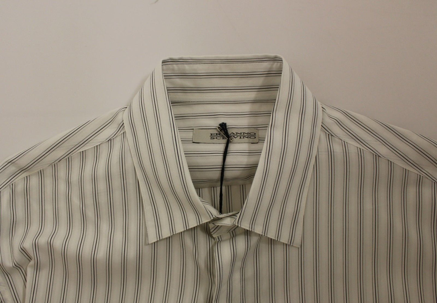 Ermanno Scervino Camisa casual elegante de algodón a rayas