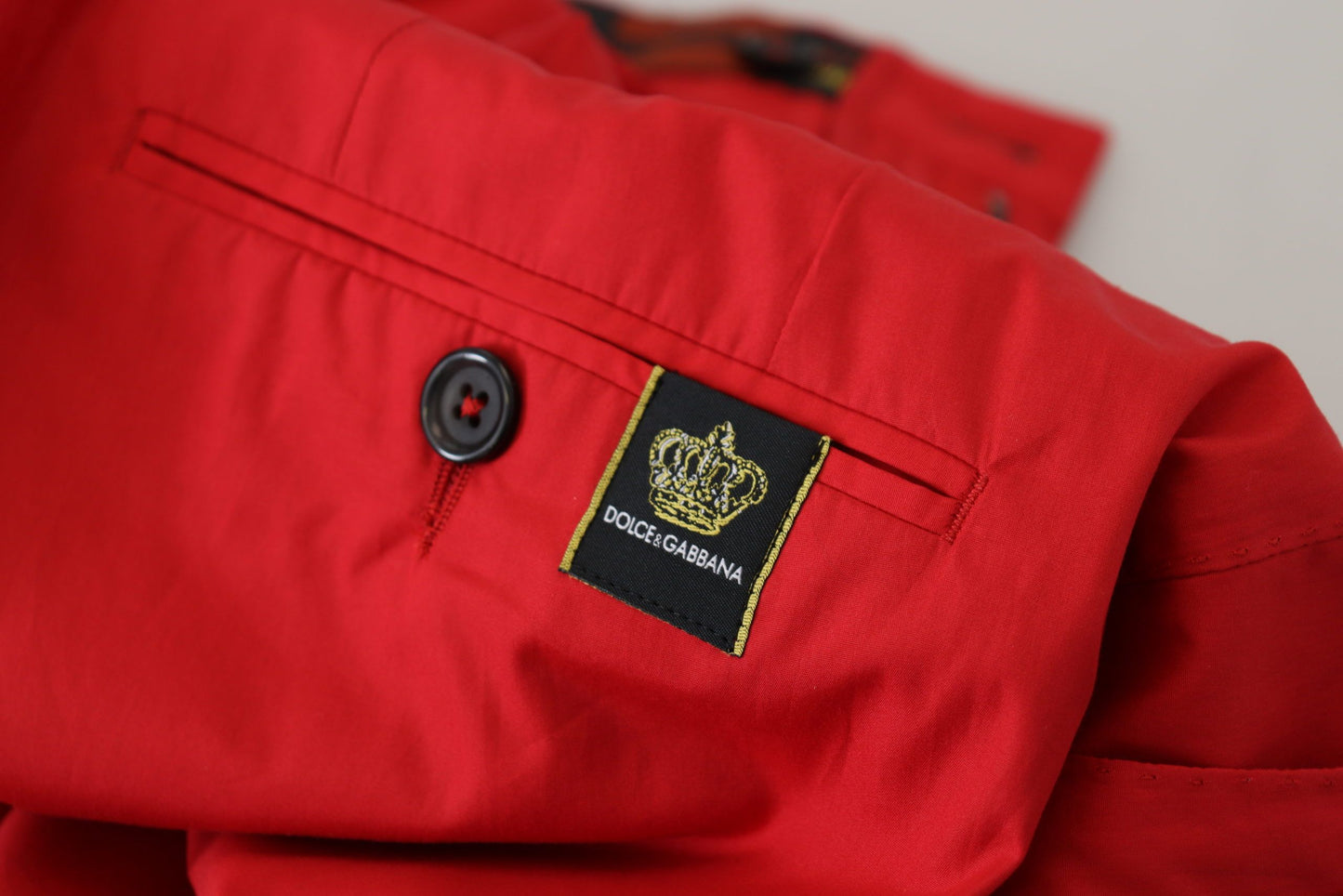 Dolce &amp; Gabbana Elegant Slim Fit Crimson Chinos