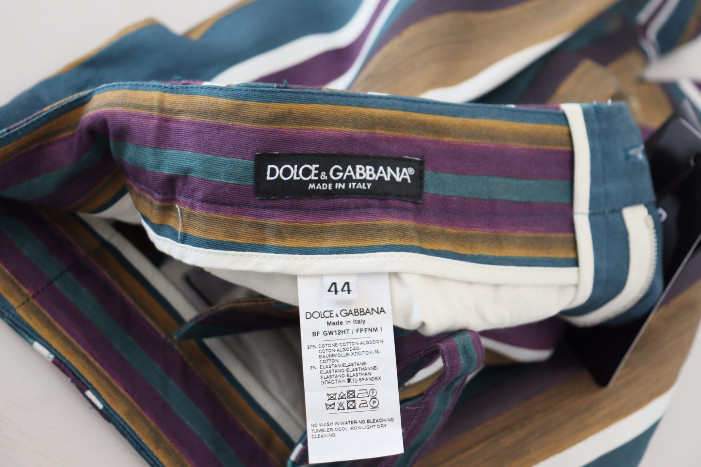 Dolce &amp; Gabbana Chic Multicolor Chino Shorts - Normal passform