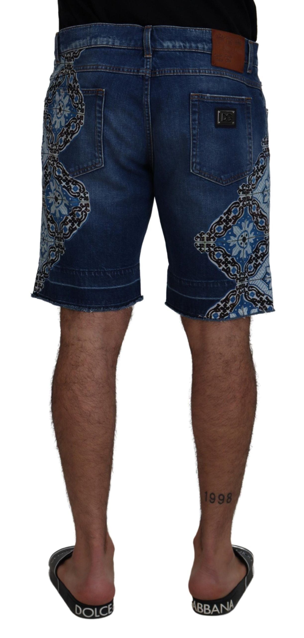 Dolce &amp; Gabbana Elegant Slim Fit jeansshorts