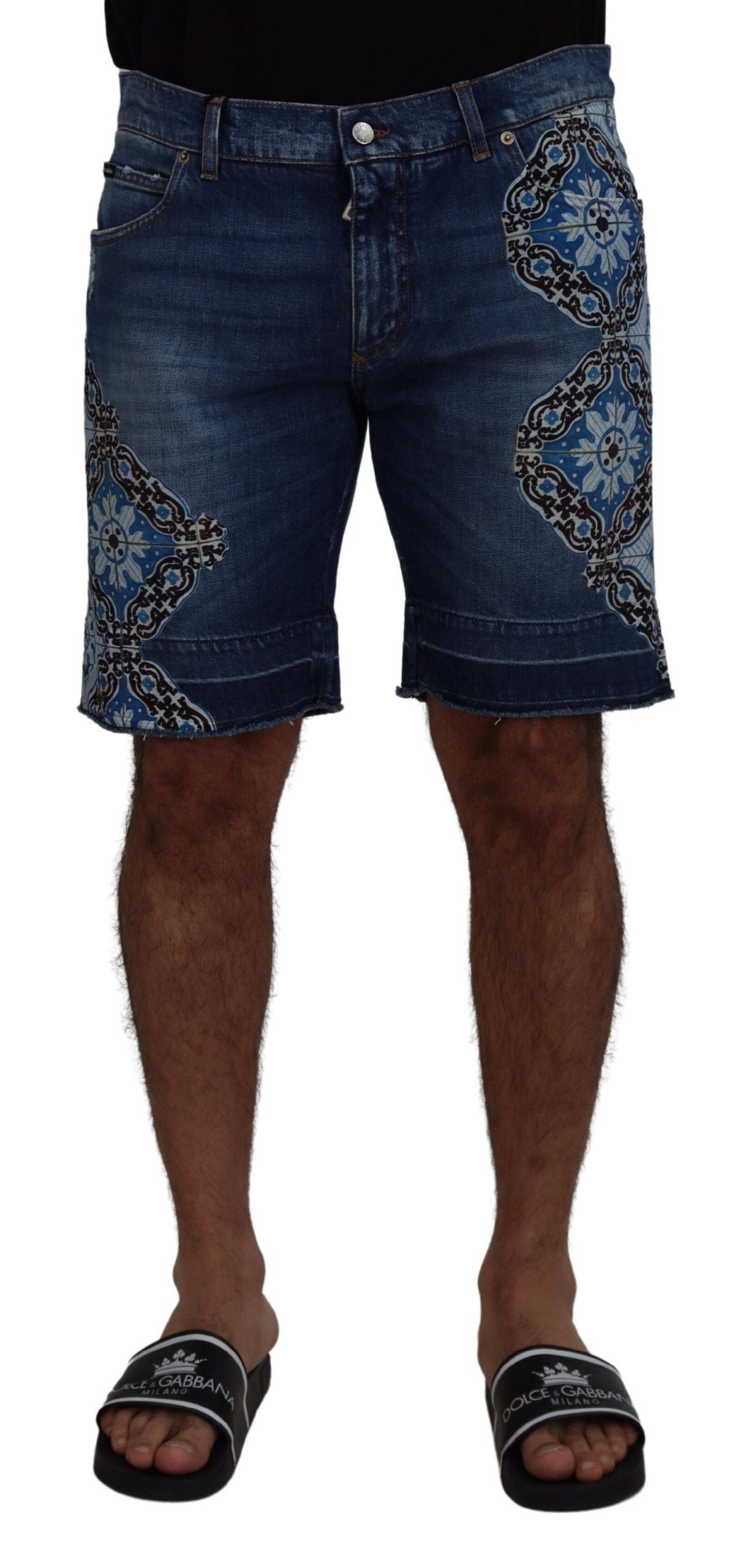 Dolce &amp; Gabbana Elegant Slim Fit jeansshorts