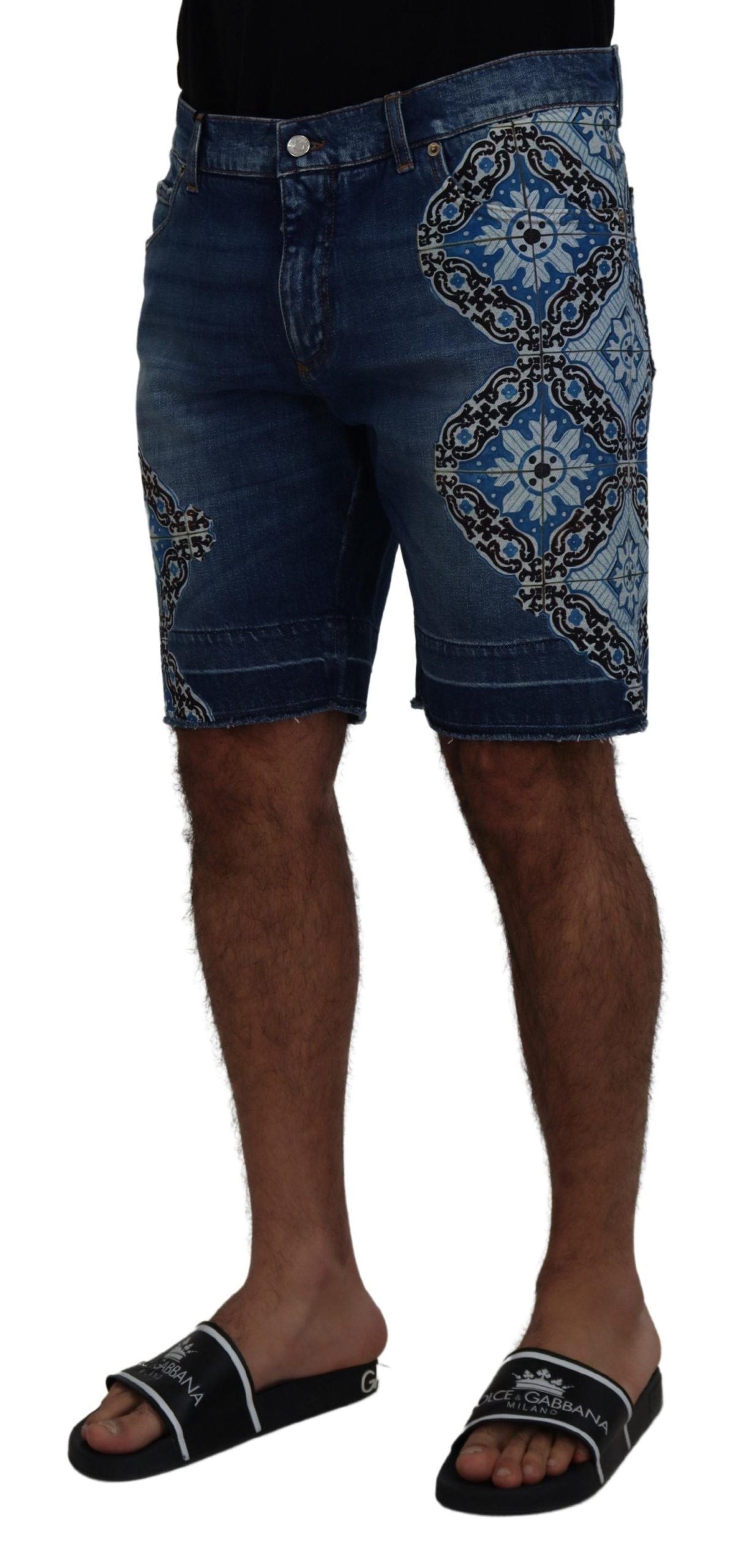 Dolce &amp; Gabbana Elegant Slim Fit jeansshorts