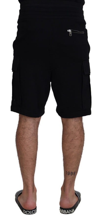 Dolce &amp; Gabbana Elevate Your Summer: Klassiska svarta bermudashorts