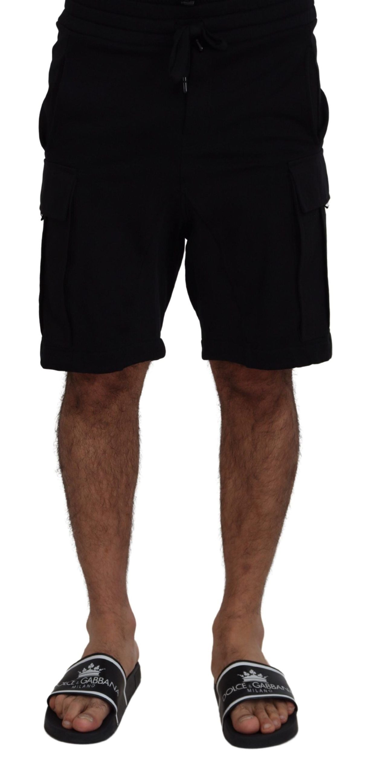 Dolce &amp; Gabbana Elevate Your Summer: Klassiska svarta bermudashorts