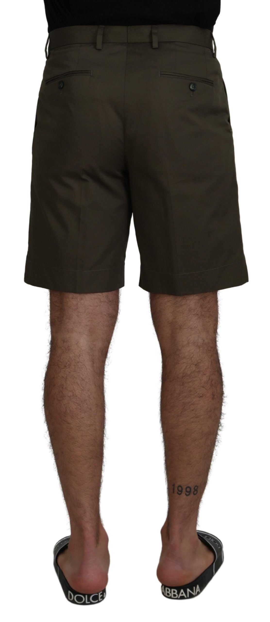 Dolce &amp; Gabbana eleganta chinoshorts i grön bomull