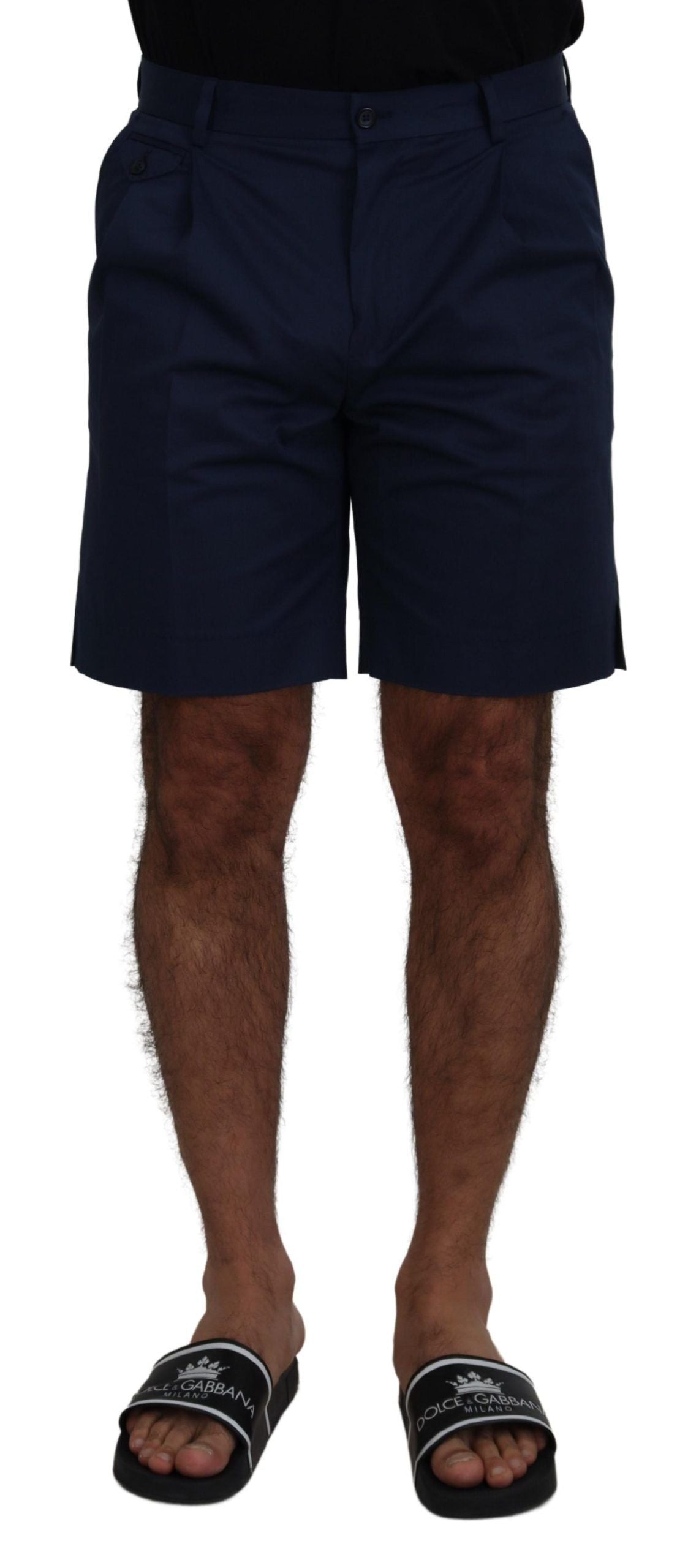 Dolce &amp; Gabbana Elegant Blue Chino Shorts – Normal passform