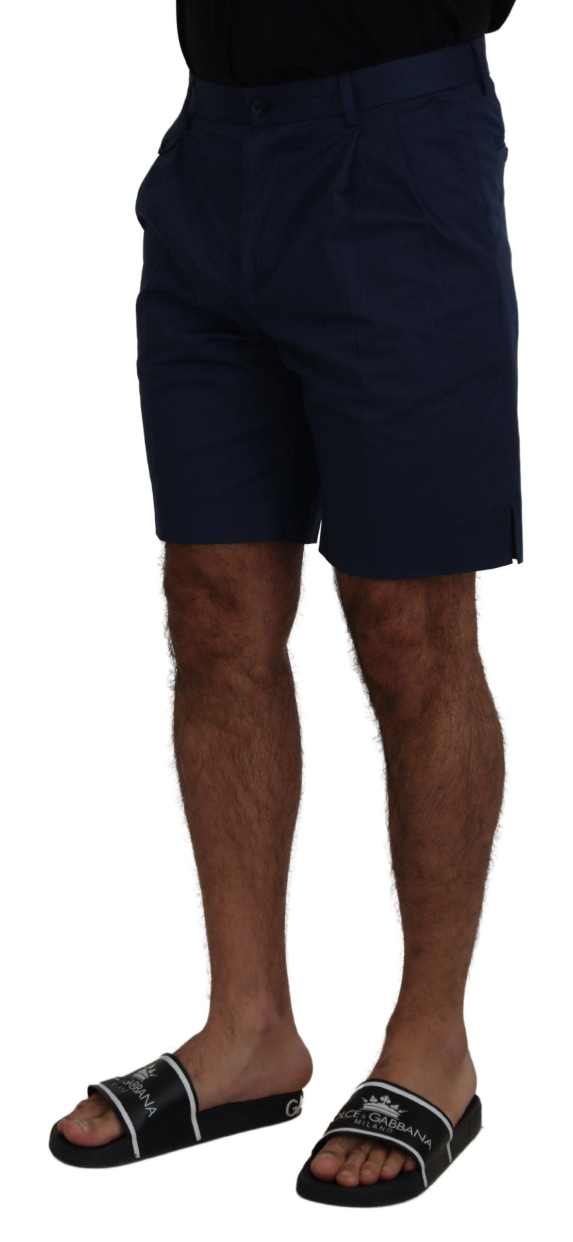 Dolce &amp; Gabbana Elegant Blue Chino Shorts – Normal passform