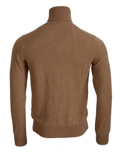 Dolce &amp; Gabbana Beige Cashmere Tröja med turtleneck