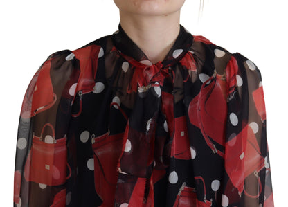 Dolce &amp; Gabbana Silk Blus med Sicilian Print - Lyxig &amp; Chic