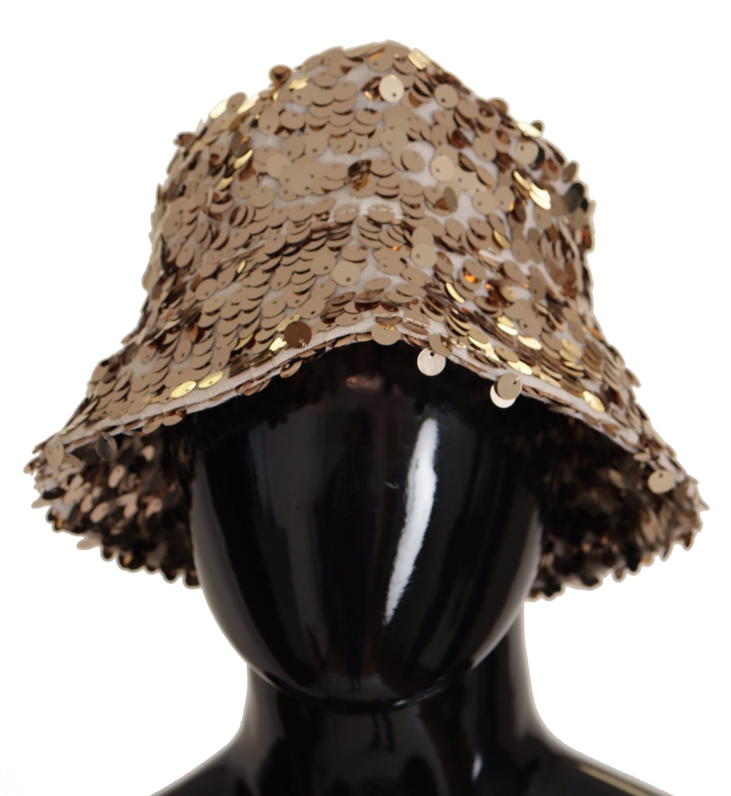 Elegante sombrero de pescador con lentejuelas doradas de Dolce &amp; Gabbana