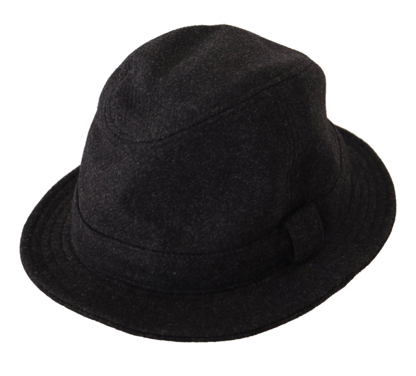 Elegante sombrero trilby gris de Dolce &amp; Gabbana en lana y cachemira