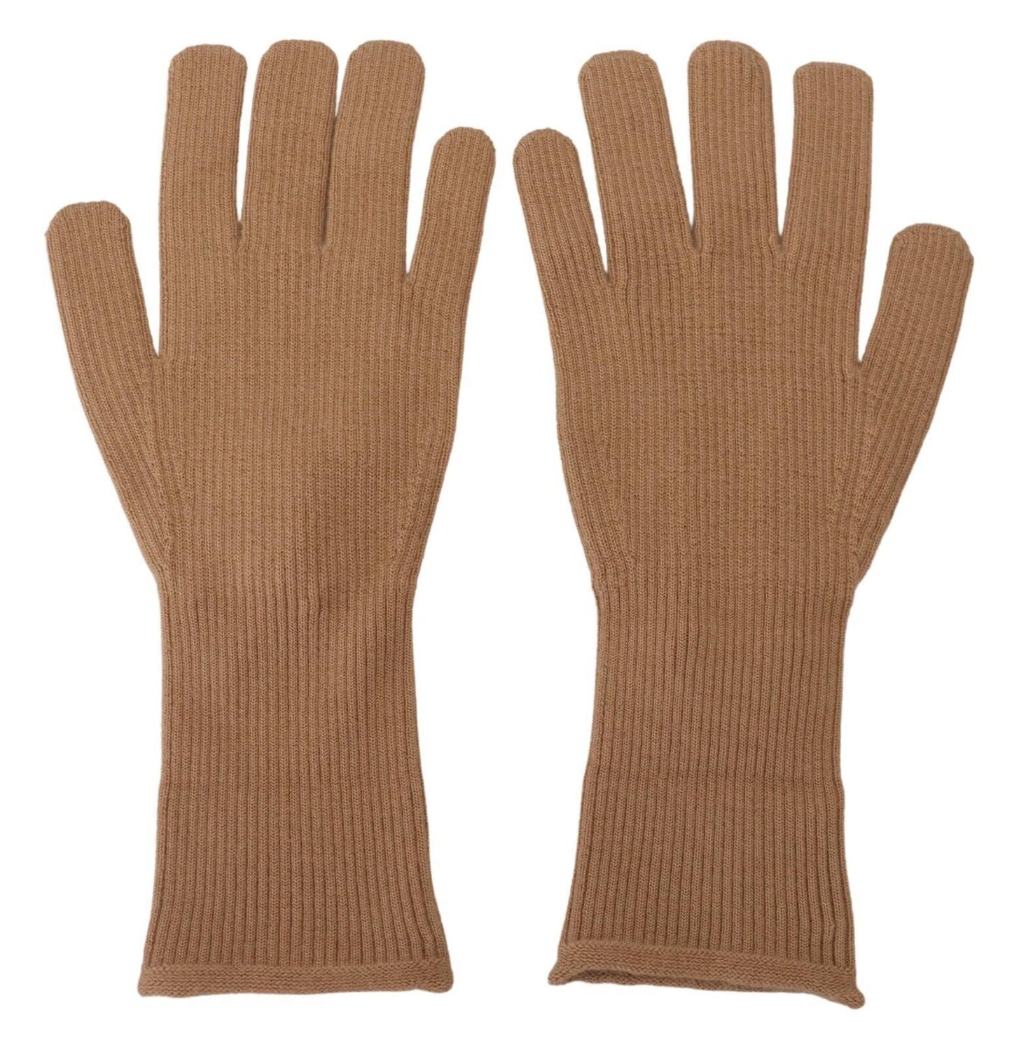 Guantes de invierno elegantes de cachemira beige de Dolce &amp; Gabbana