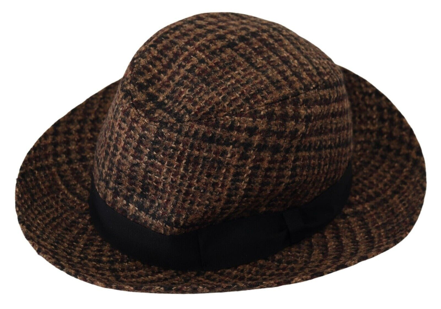 Elegante sombrero fedora marrón de Dolce &amp; Gabbana: accesorio elegante para el invierno