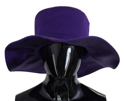 Sombrero de copa elegante de seda color morado de Dolce &amp; Gabbana