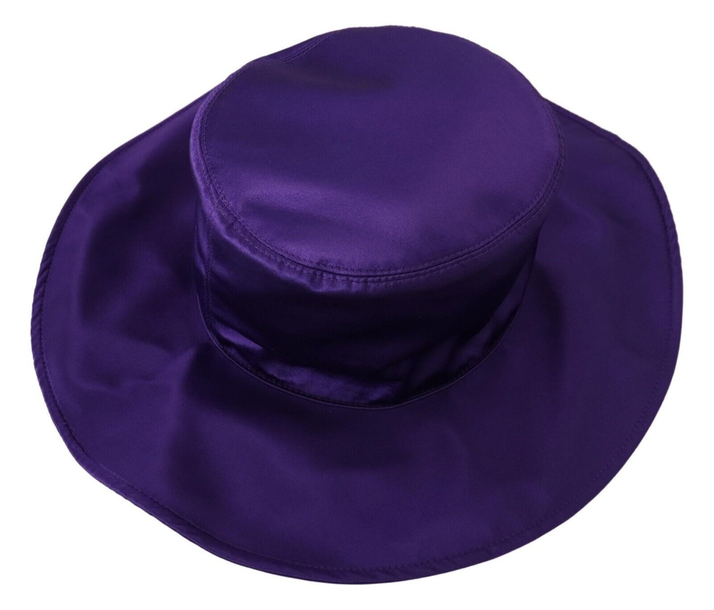 Sombrero de copa elegante de seda color morado de Dolce &amp; Gabbana