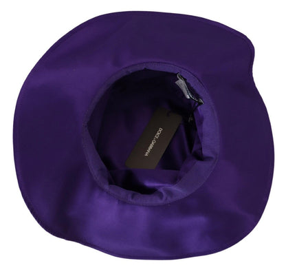 Sombrero de copa elegante de seda color morado de Dolce &amp; Gabbana