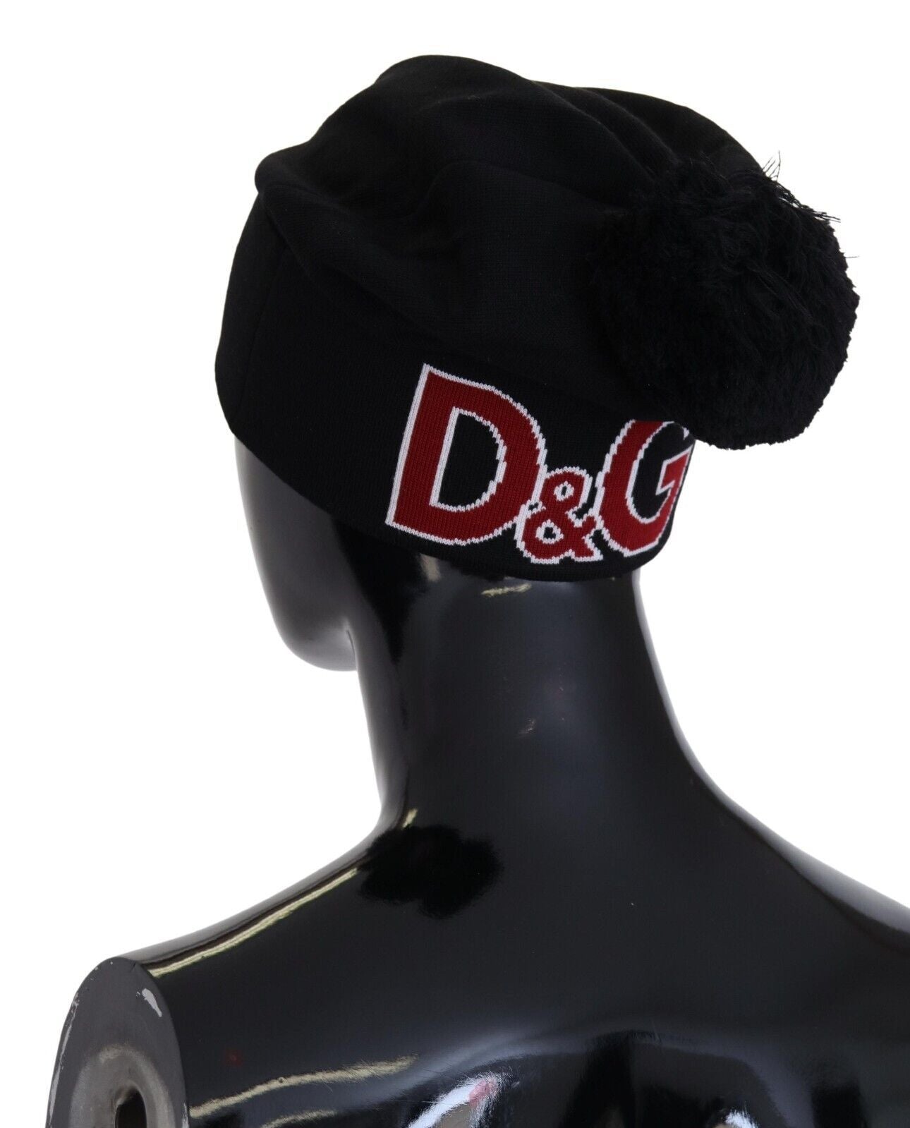 Gorro elegante de lana virgen negra de Dolce &amp; Gabbana