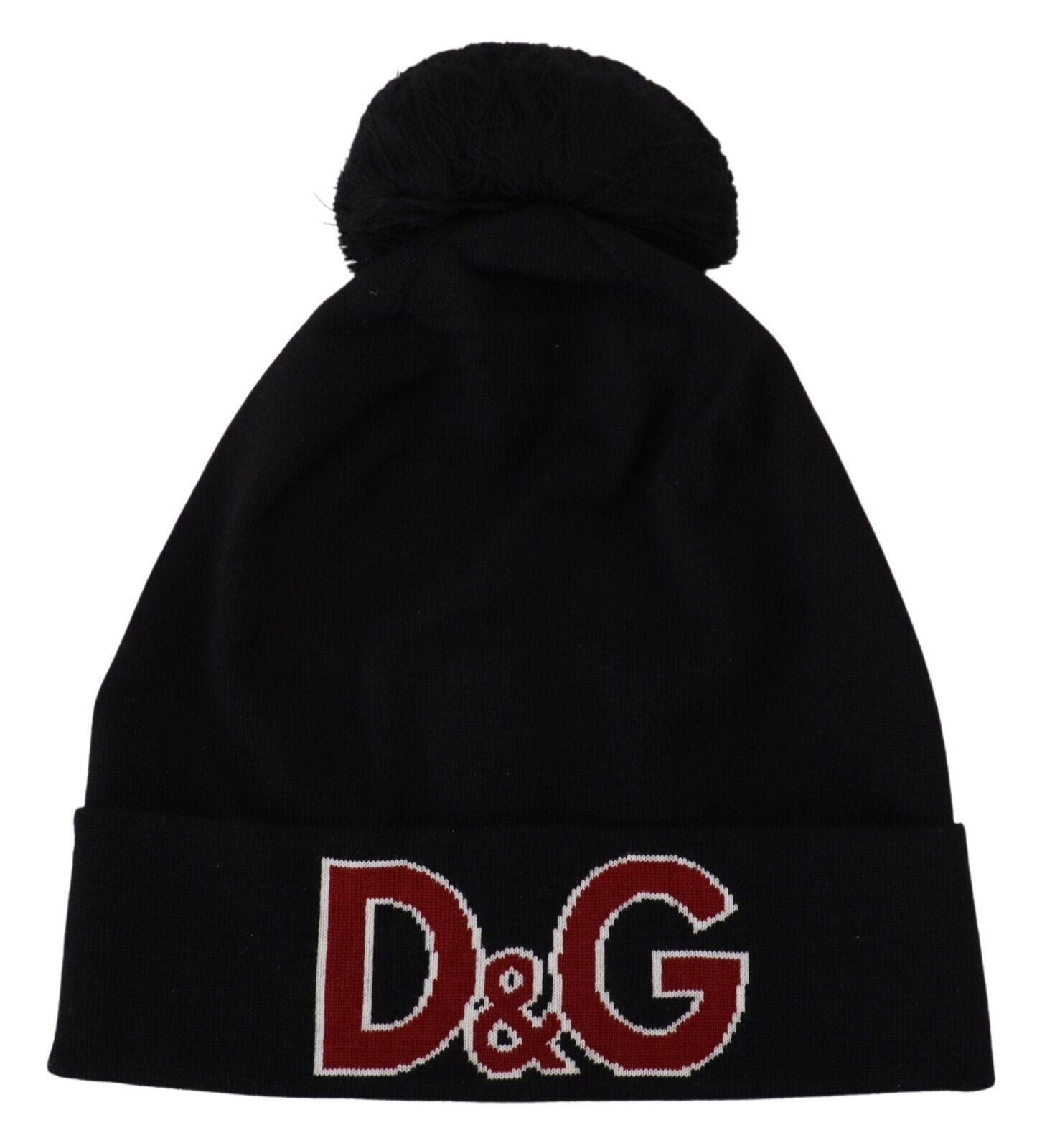 Gorro elegante de lana virgen negra de Dolce &amp; Gabbana