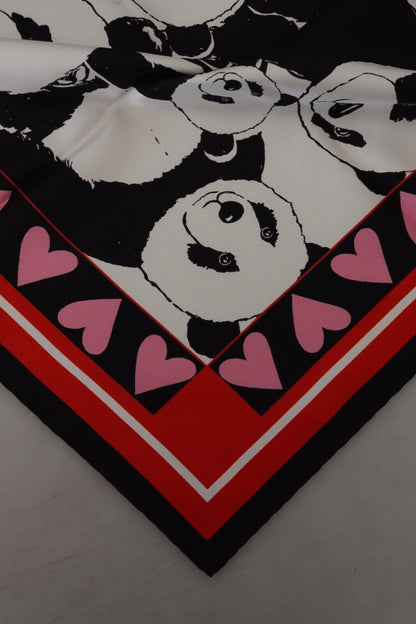 Dolce &amp; Gabbana Elegant Panda Print siden Scarf