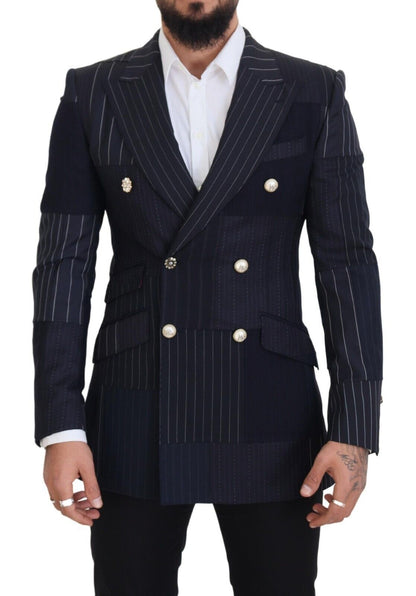 Blazer cruzado azul marino de Dolce &amp; Gabbana de corte entallado