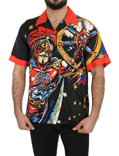 Dolce &amp; Gabbana Multicolor Silk Casual Elegance Shirt