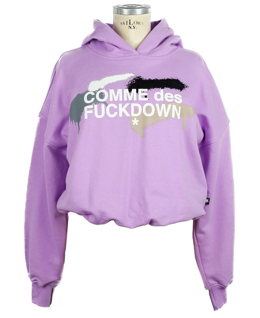 Comme Des Fuckdown Chic lila huvtröja med logotyptryck