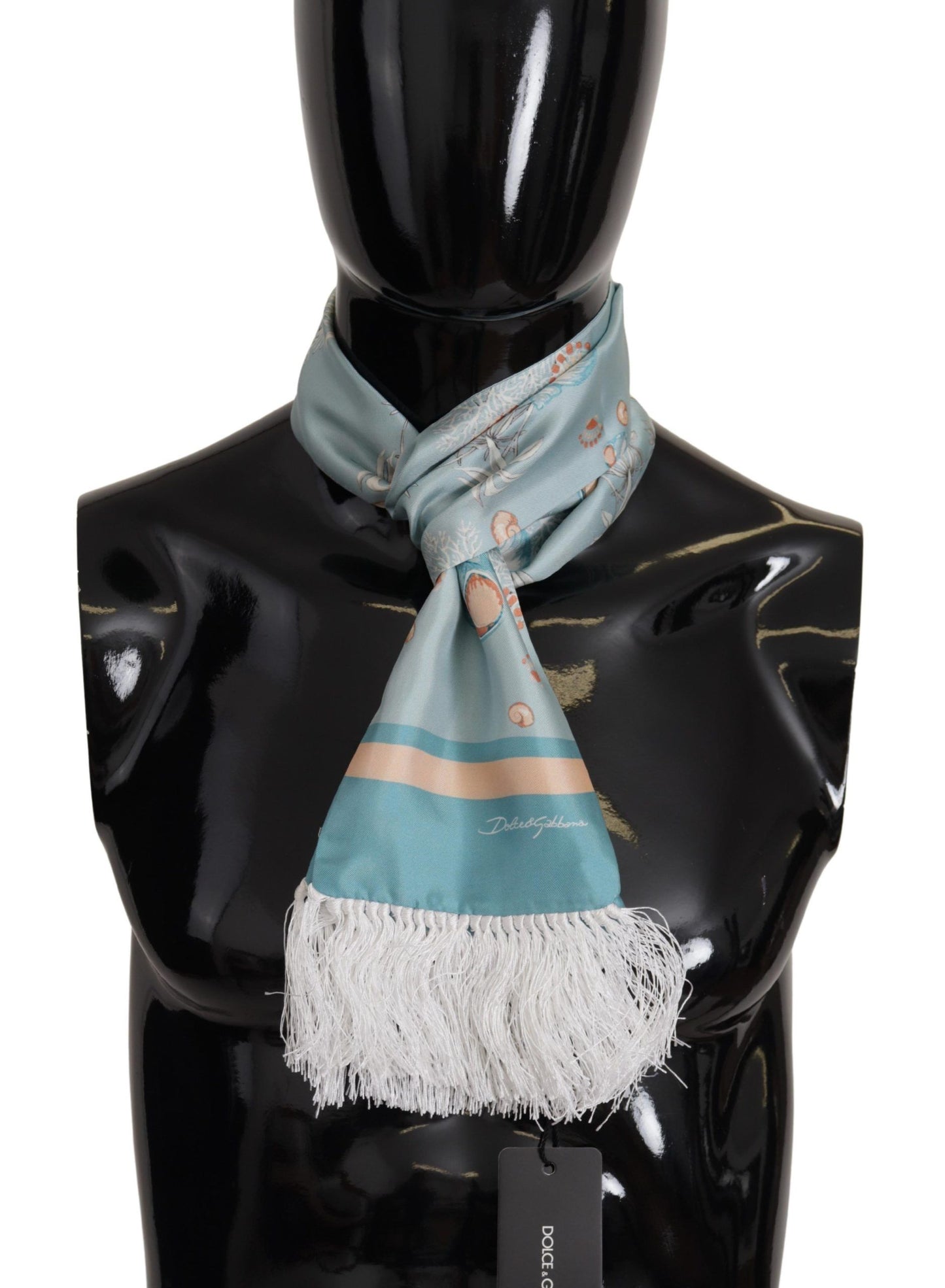 Dolce &amp; Gabbana elegant sidenscarf med skalmotiv